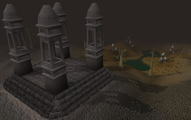 The location of the level 13 obelisk.