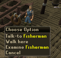 The fisherman inside Fishing Guild.